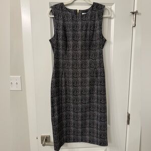 Calvin Klein Black and Gray Sleeveless Dress - size 10